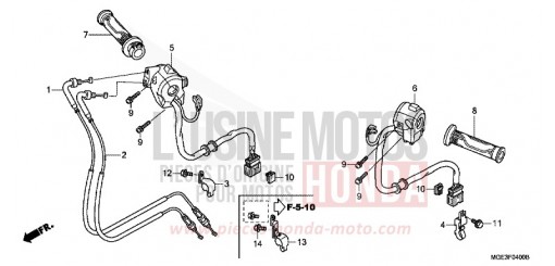 COMMUTATEUR/CABLE (VFR1200F) VFR1200FD de 2013